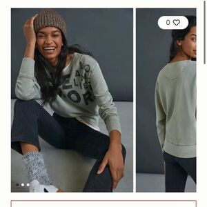 Maeve by Anthropologie Cropped Love Sweatshirt